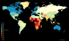 Life Expectancy Map Of The World, 2019.