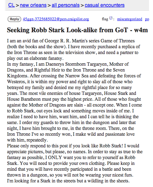 olivesaverin:  I can’t decide what my favorite part of this is, but I know it’s my new favorite Craigslist ad. (x) 