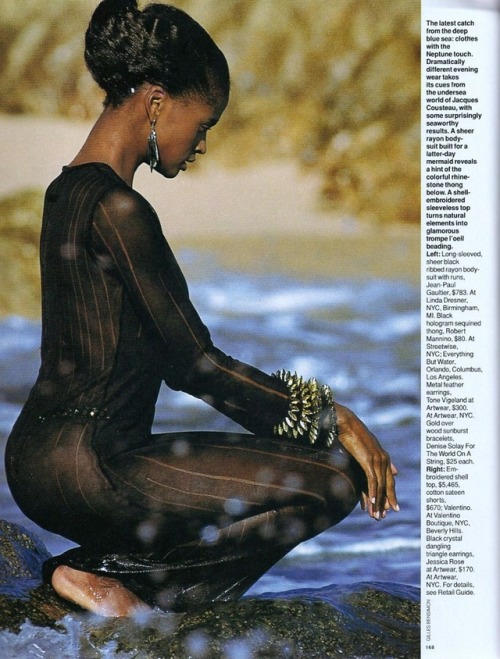 pocmodels:Karen Alexander by Gilles Bensimon for Elle US, May 1991