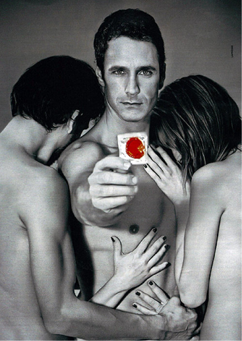 mynewplaidpants:  Why hello there, Raoul Bova safe sex advertisement.