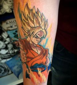 videogametatts:  Goku by @neil.t.tattoos