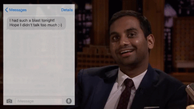 rollingstone:  Watch Aziz Ansari and Jimmy Fallon read men’s dumb dating texts
