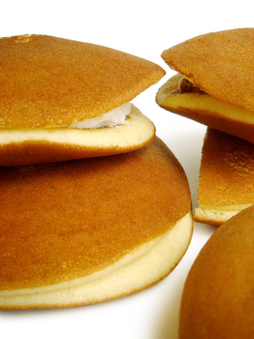 Dorayaki (どら焼き, どらやき, 銅鑼焼き, ドラ焼き) is a type of Japanese confection, а red bean pancake which consist
