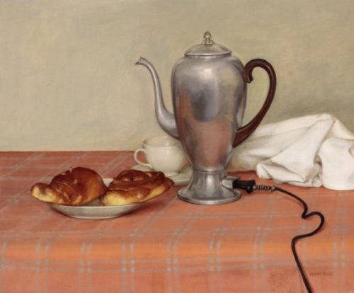 American and Danish Coffee   -    Alvin Ross, 1968.American, 1920-1975Oil, 15 x 20 in.