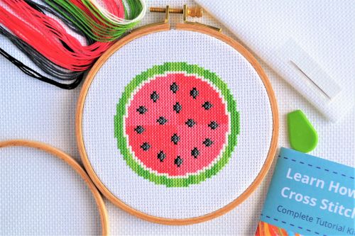 So sweet! Learn How to Cross Stitch with this adorable Watermelon kit.