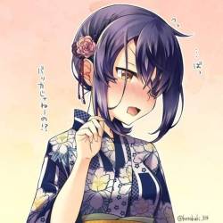 dedicated-for-tenryuu:  tenryuu using a kimono,, 😍artist : kotobuki.314