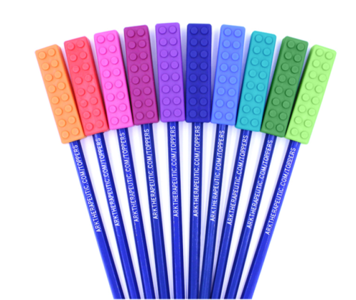 safechewablethings: NEW - Brickstick Pencil topper Note that the Purple in XXT is NOT the same color