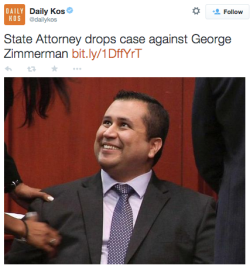 blackladyjeanvaljean:  revolutionarykoolaid:  No Justice, No Peace (1/30/15): That ratfuck George Zimmerman remains a free man. He will have his guns returned to him now that the state attorney dropped aggravated-assault charges against him after his