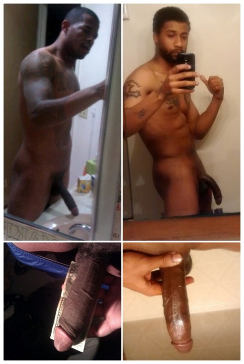 dudes-exposed:  Get ready for some Big Black Cock! Later on today I will be posting these 2 different guys with massive cocks! Each dudes dick is 8.5 inches or bigger! Stay tuned! 