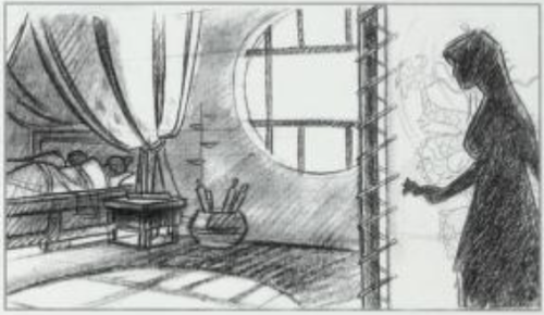 scurviesdisneyblog: Mulan storyboard art by Dean Deblois“This scene was handed to Dean as a single s