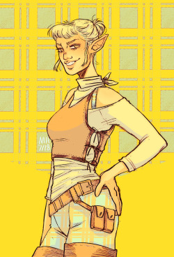 ummmmandy:  i miss drawing dragon age girls so heres Sera cause shes always fun to draw that mod that puts her hair in a lil bun is the greatest 