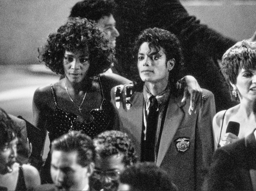 King &amp; Queen: Michael with Whitney Houston at the 30th Grammy Awards Ceremony, Radio City Mu