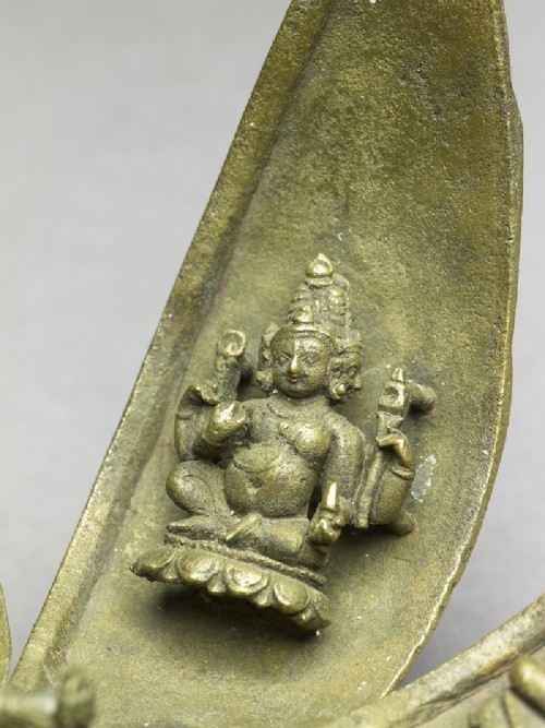 Figure of Vishnu in the lotuseast India(place of creation)Date 12th century (1101 - 1200)bronze,&nbs