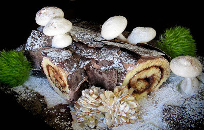 Roulade Cake (good for Yule Log)Ingredients¾ cup cake flour½ tsp baking powder½