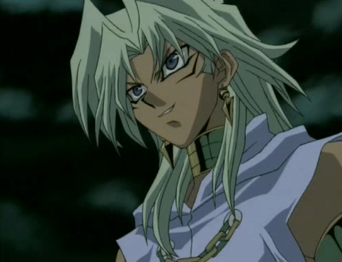 egyptian-menace:  Marik sets off with brushed hair.   And he never   hears  of a