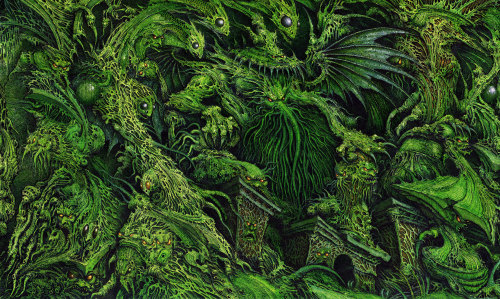 artsytoad: Ian Miller, Cthulhu Temple www.artsytoad.tumblr.com