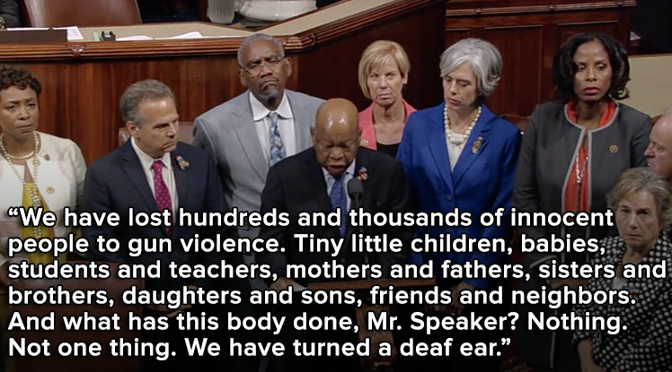 rootbeergoddess:  micdotcom:  House Democrats stage sit-in to demand vote on gun