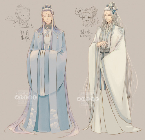  I….I totally forgot to post this OvO;;;my sword spirit design for ShuoYue (new moon) and Lie