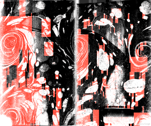 Marbled endpapers, with black-and-red optimization glitch.From the back matter of A Select Collectio