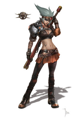 Apocalyptic steampunk chick by LeeJJ 