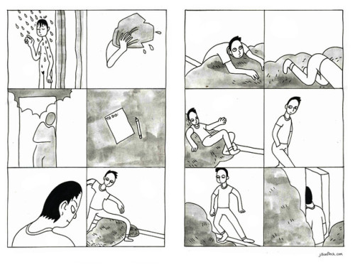 PUSH THRU by Jillian FleckFinally a new comic!  Made for the Comics Workbook Composition Competition