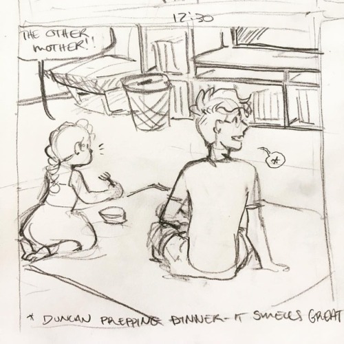 Floor picnic lunch with a movie#elkingart #sketch #traditional #hourlycomicday #hourlycomicday2019