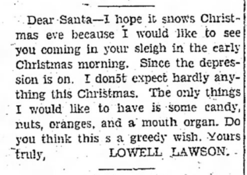 yeoldenews:source: The Uniontown Evening Standard, December 23, 1932.