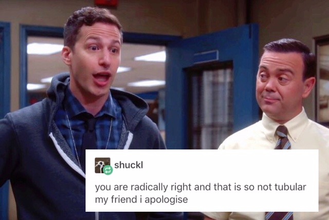 jakefreakingperalta: B99 + Text Posts (4/?) why does this text post sound like an