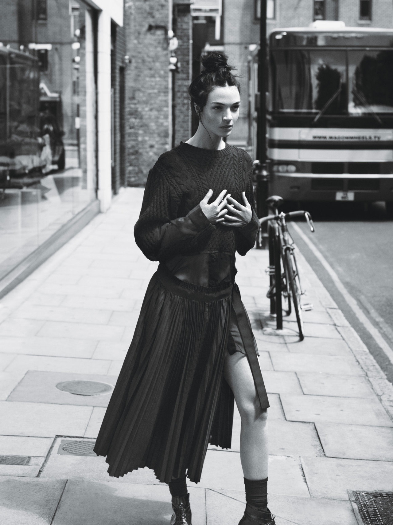 wmagazine:  Kilts and Cable Knits Photograph by Mert Alas and Marcus Piggott; styled