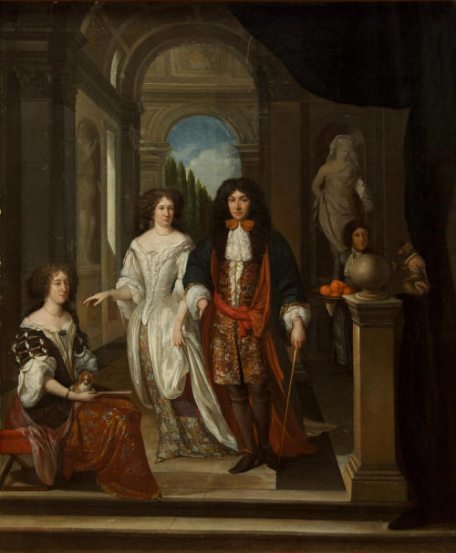 1681 Eglon van der Neer - Family portrait(Smolensk State Museum-Preserve)