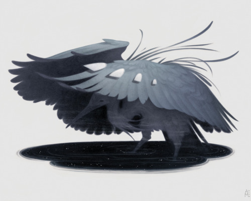 eiruvsq:  Illustrator &amp; Artist: Ashley Mackenzie “Black Heron” “Passenger”