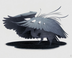 eiruvsq:  Illustrator &amp; Artist: Ashley Mackenzie “Black Heron” “Passenger” “Lesser Florican” 