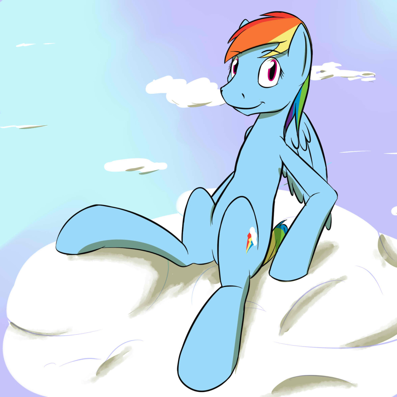 Just a plain ol&rsquo; Rainbow Dash pic, cause I wanted to do a regular pony