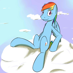 Just a plain ol&rsquo; Rainbow Dash pic, cause I wanted to do a regular pony that I can show in public if anyone ever asks why I have a tablet to draw with.