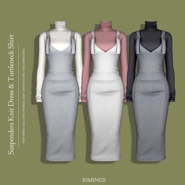 helgatishaCCreblog on Tumblr: [RIMINGS] Suspenders Knit Dress ...