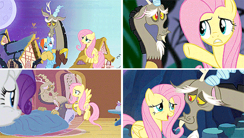 cometcrystal:  “see? he can be a real sweetheart once you get to know him!” 🦋💛🌪️ “–although fluttershy should get most of the credit for that. she’s my favorite.” 