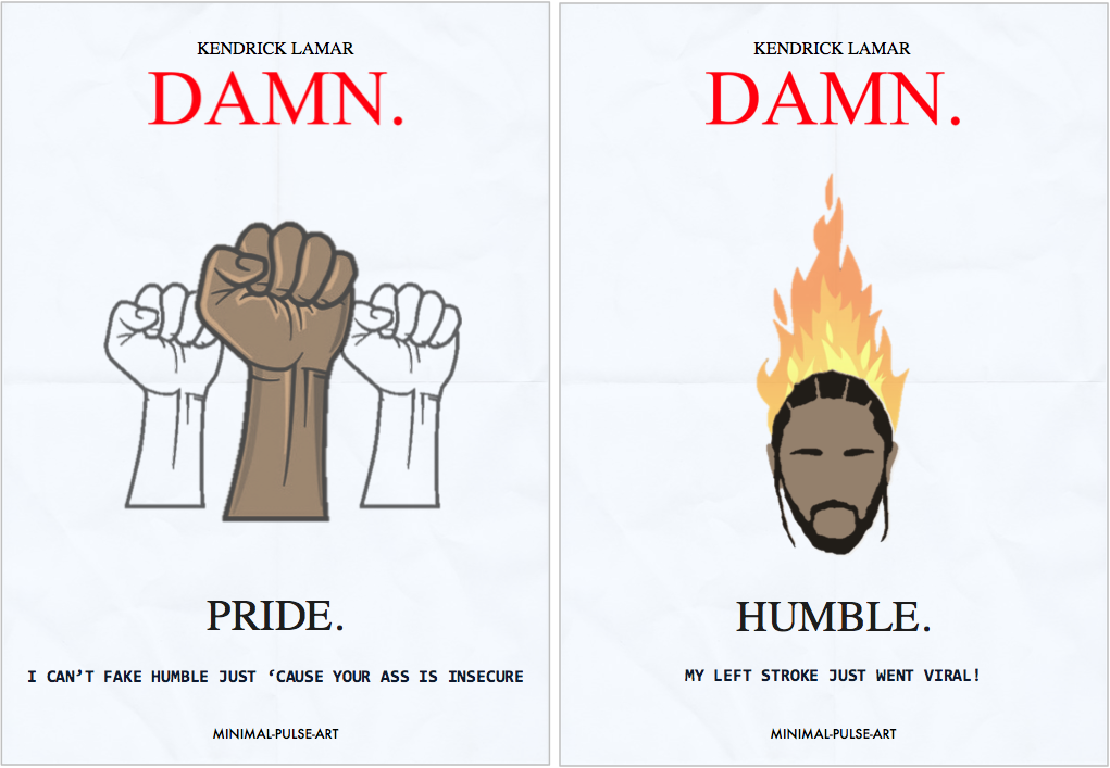 minimal-pulse: KENDRICK LAMAR - DAMN. (2017) -  Concept Posters  created by Minimal