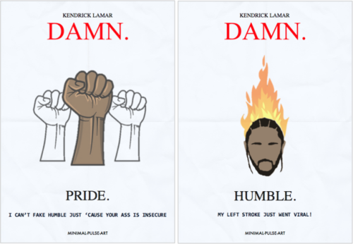 minimal-pulse: KENDRICK LAMAR - DAMN. (2017) -  Concept Posters  created by Minimal Pulse Art [minim