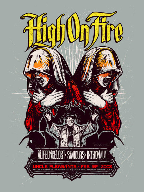 XXX catanakin:  high on fire gig posters photo