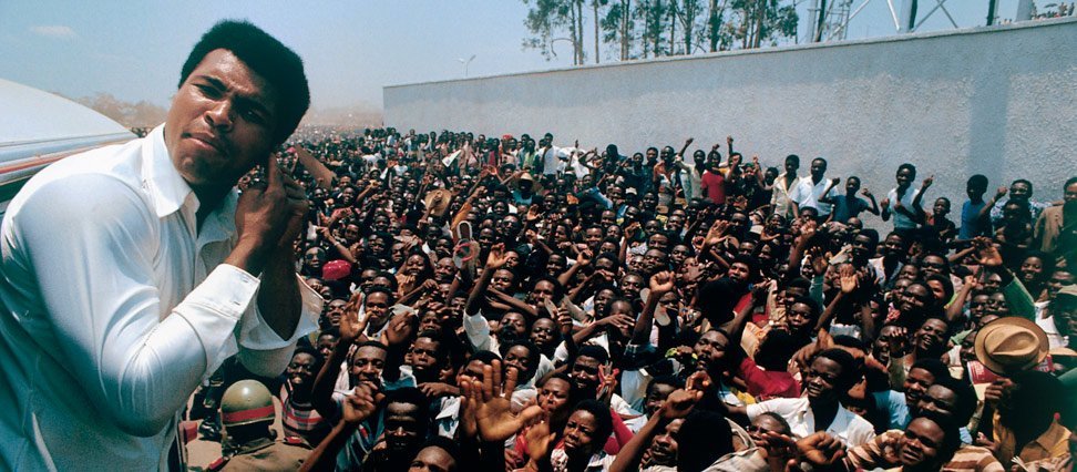 vintagecongo:  Muhammad Ali in Zaïre (now D.R.Congo) for Rumble in the Jungle. May
