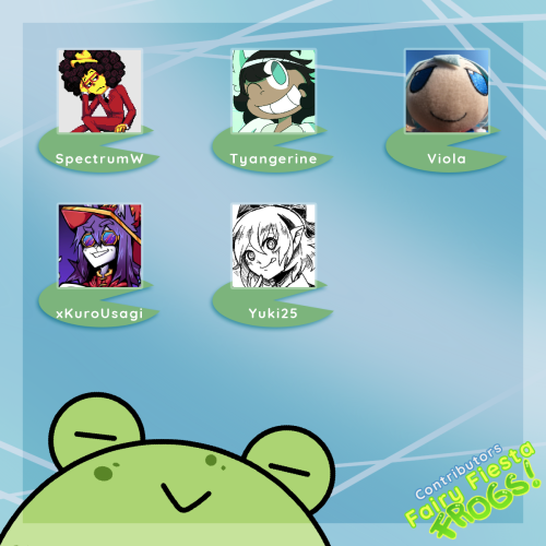 dotzines:Fairy Fiesta - Frogs! Contributors listBe sure to check their links in the thread and follo
