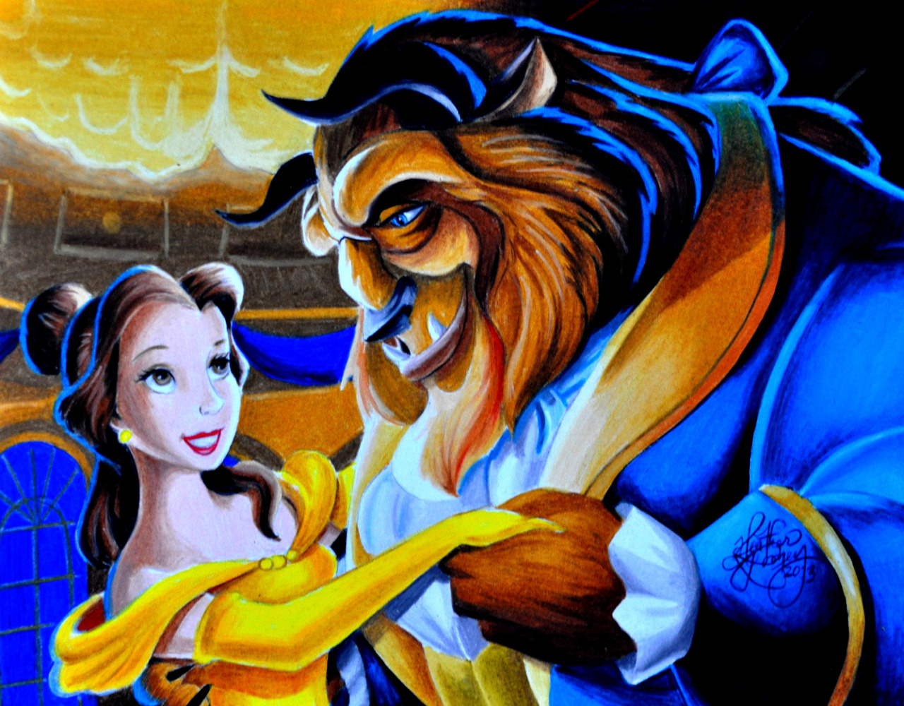 Heather Rooney Art Colored Pencil Drawing Of The Beauty And The Beast