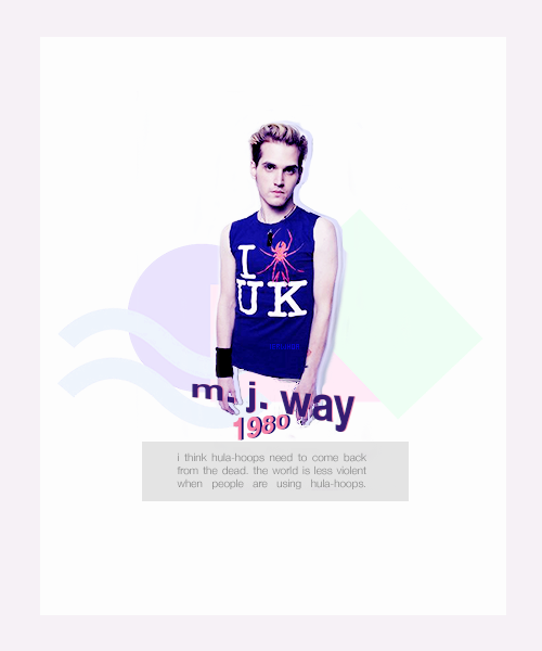 ierwhoa:  happy 35th birthday, michael james way! (september 10th, 1980) 