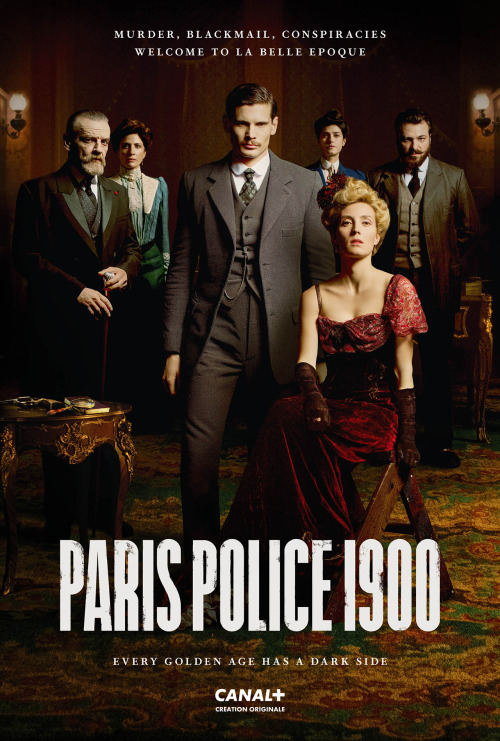 International poster of Paris Police 1900 starring Evelyne Brochu. The first season is available on 