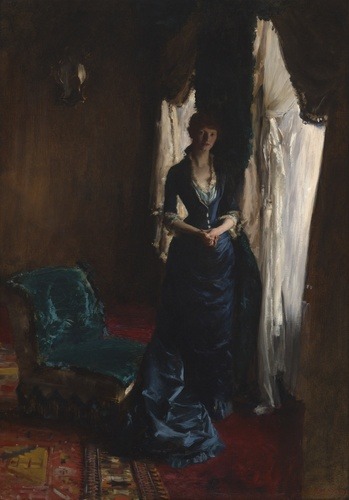 artist-sargent:Madame Paul Escudier (Louise Lefevre), John Singer Sargent, 1882, Art Institute of Ch