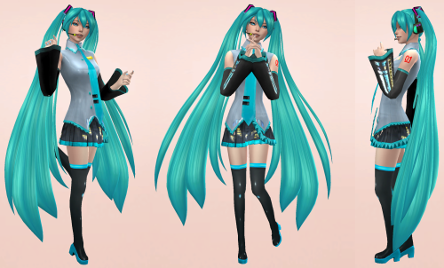 I proudly present to you: Hatsune Miku!From left to right, top to bottom: Everyday (classic), Formal