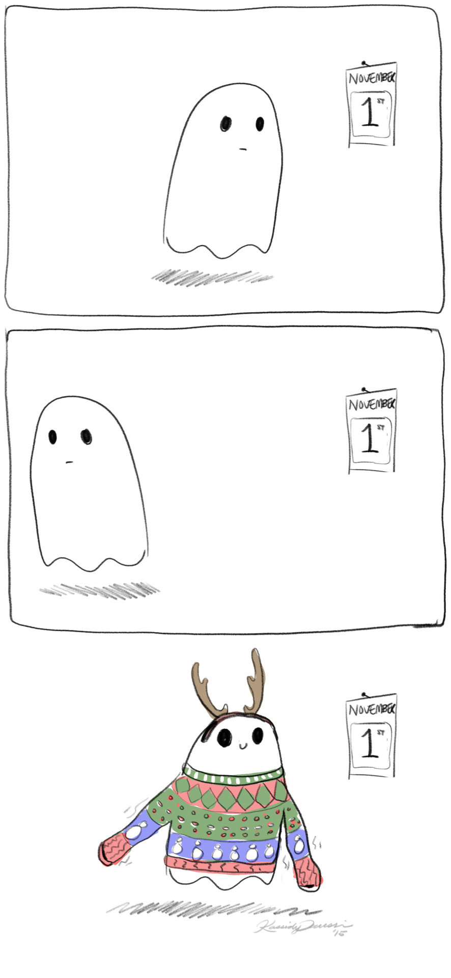 kass-a-doodle:  Halloween is over…Let the spooptivities begin 