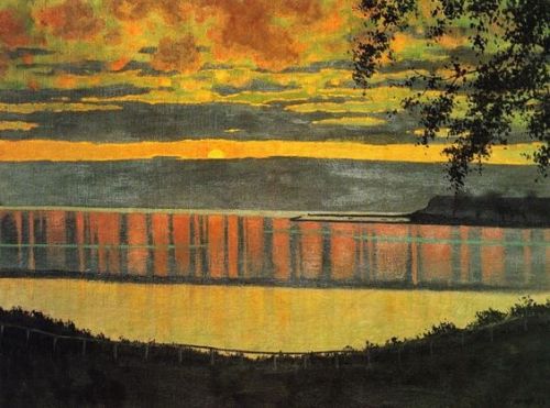 rickstevensart:Félix Vallotton | Sunset à Grâce | oil on canvas | 1912
