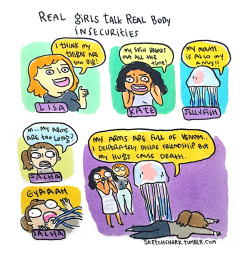 sketchshark:  body insecurities.