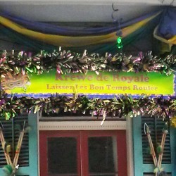 LET THE GOOD TIMES ROLL!!! #krewe headquarters in the #frenchquarter during #mardigras in #NewOrleans #MardiGras2015